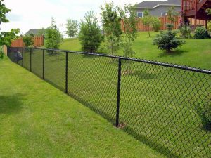 black chain link fence