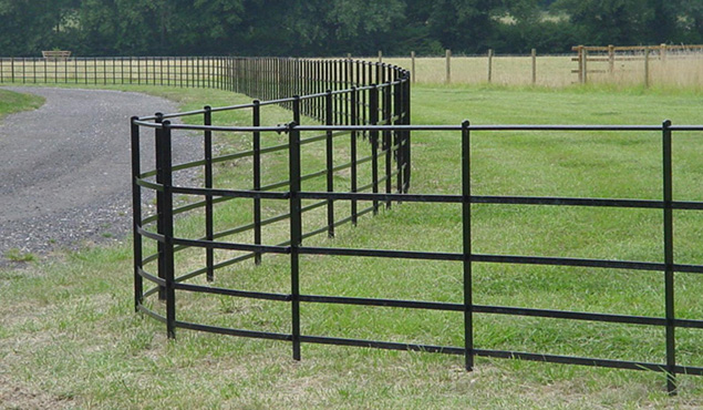 black estate fence
