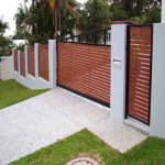 Custom wooden gate installation